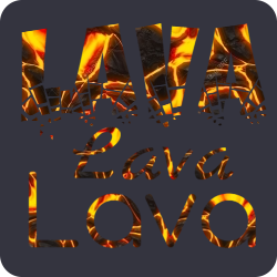 Beautiful text with lava background