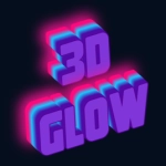 Beautiful Font with Gradient 3D Effect and Glowing Effect