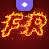 Fiery text