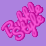Text with the effect of inflated letters