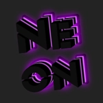 Create 3D neon text online