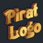 Beautiful golden 3D font