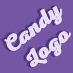 Candy inscription with candy effect