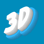 GIF 3D font animation
