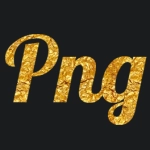 Golden text with Lobster font