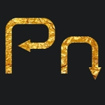 Golden inscription with arroterminal font