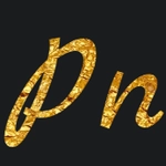 Golden inscription with MarckScript font