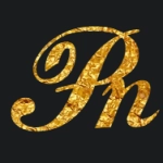 Golden text with Coca Cola font