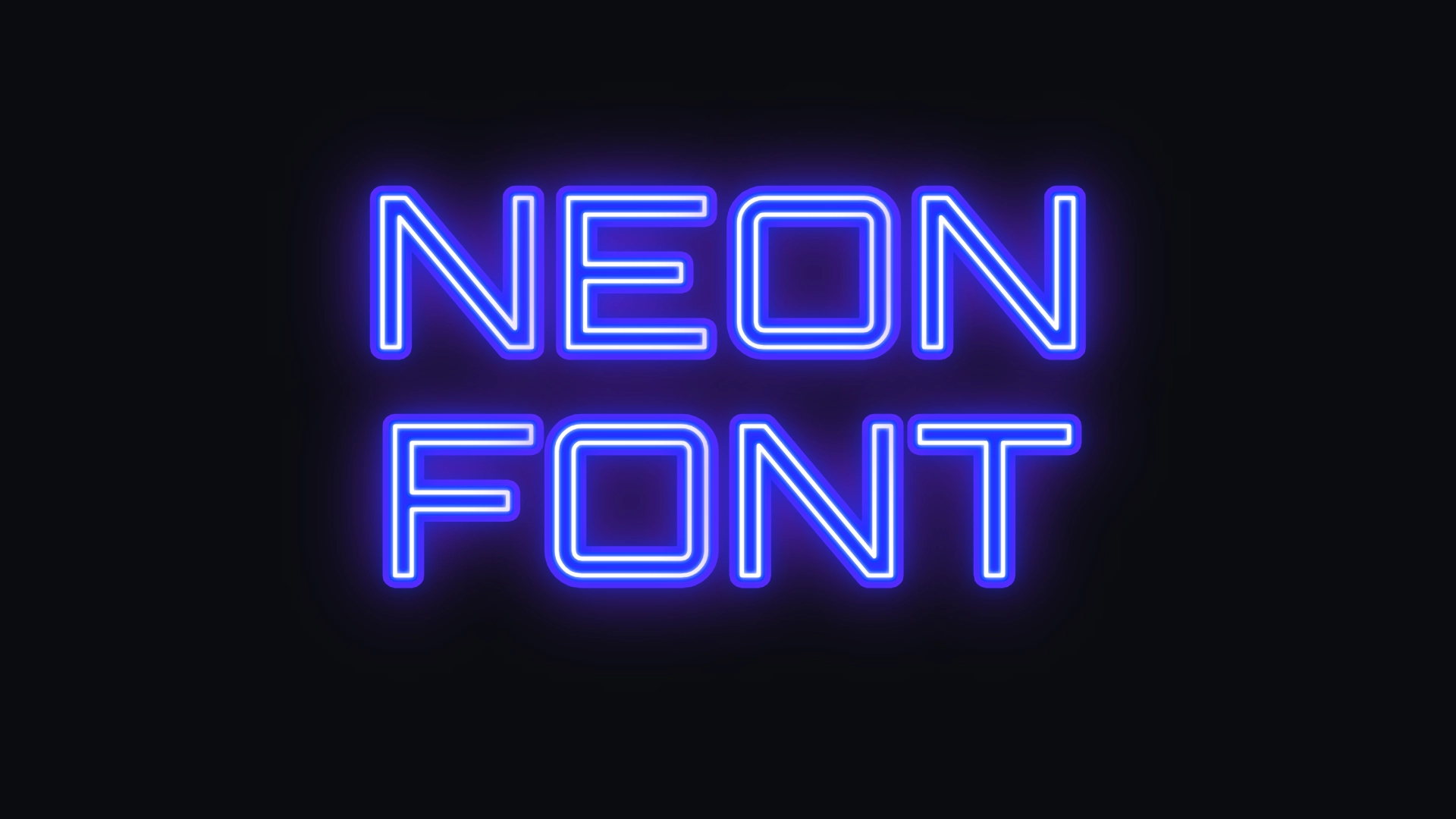 Beautiful text in classic neon font