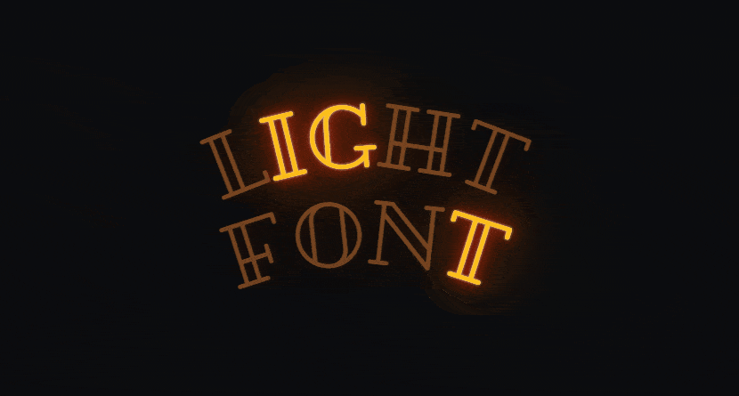 Neon Nickname Turning On Effect