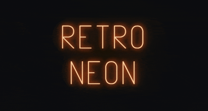 Neon in retro style