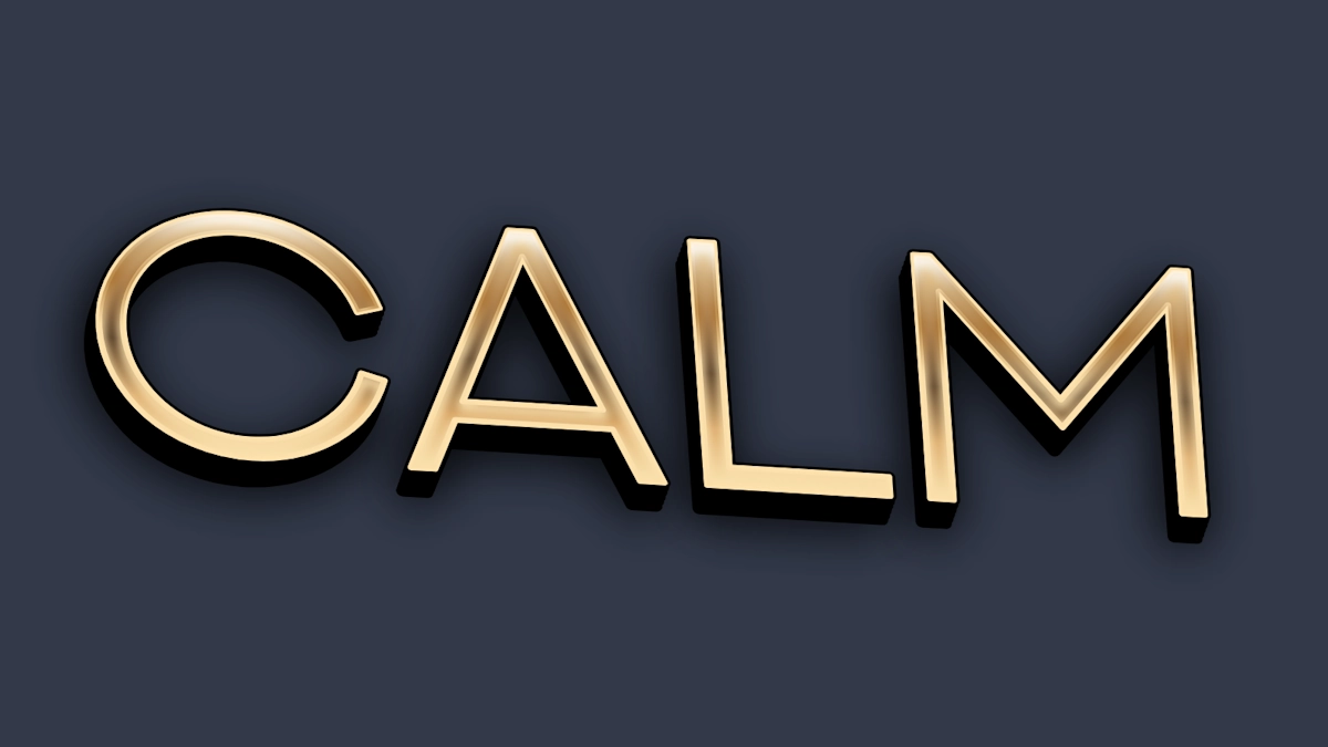 Beautiful minimalist golden 3D effect text