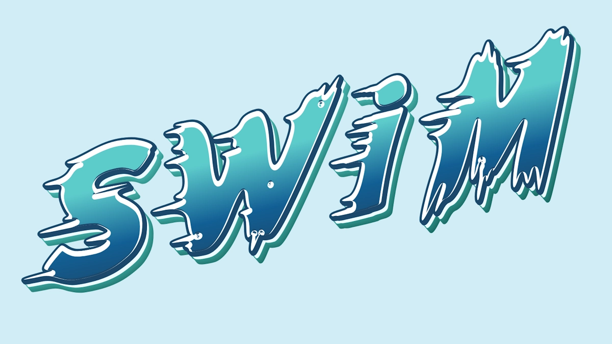 Water 3D text with liquid effect online