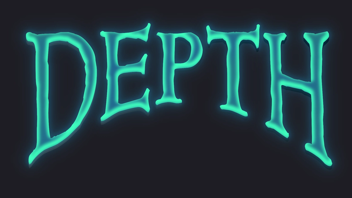Mystical glowing turquoise font