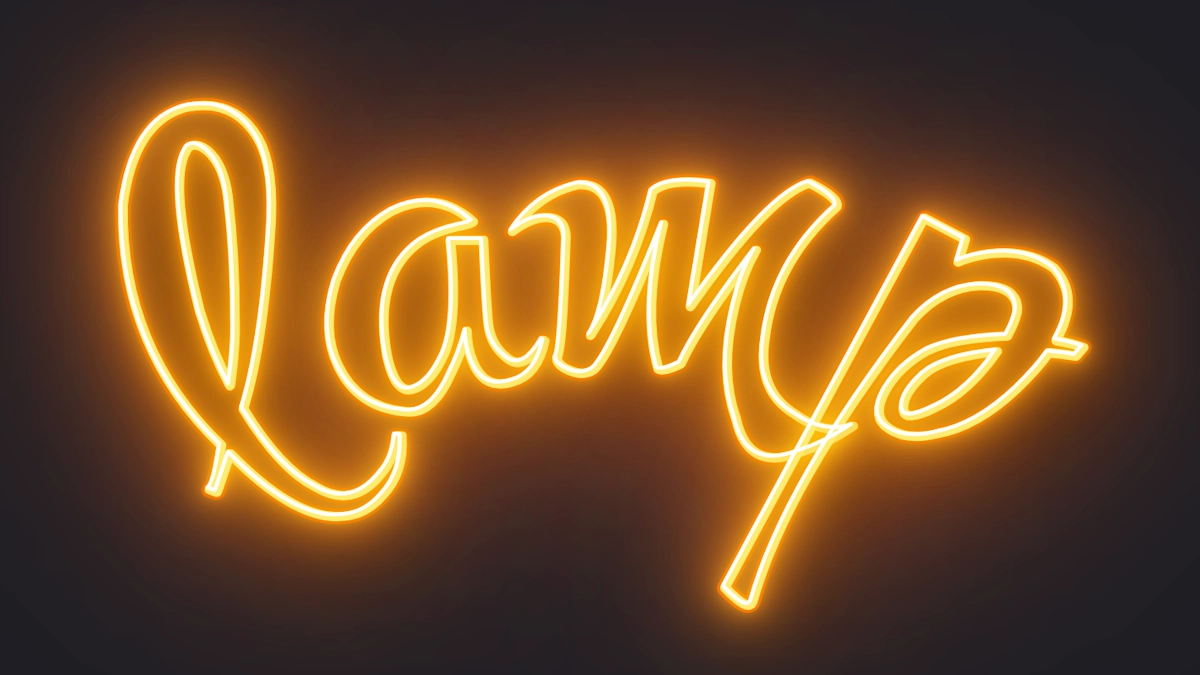 Change font to yellow glowing neon