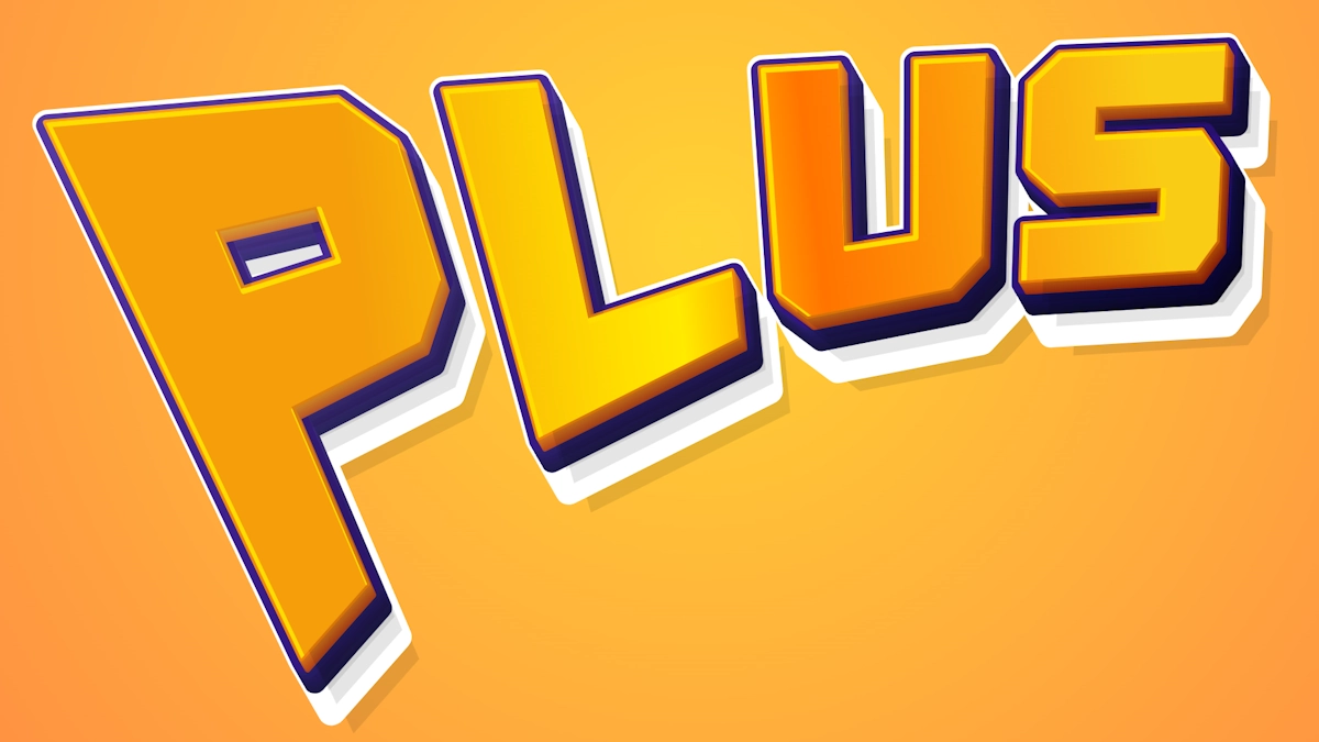 Orange 3D sticker font for games and previews