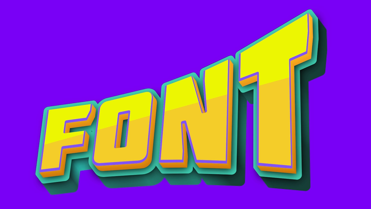 Text effect: beautiful yellow 3D font caption