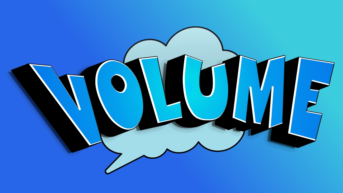 Blue 3D text in comic style with black shadow