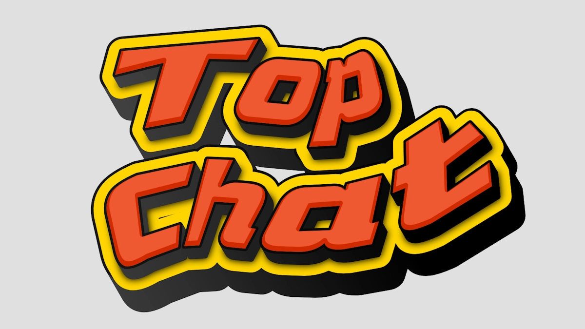 Bold orange 3D text with double yellow outline for preview