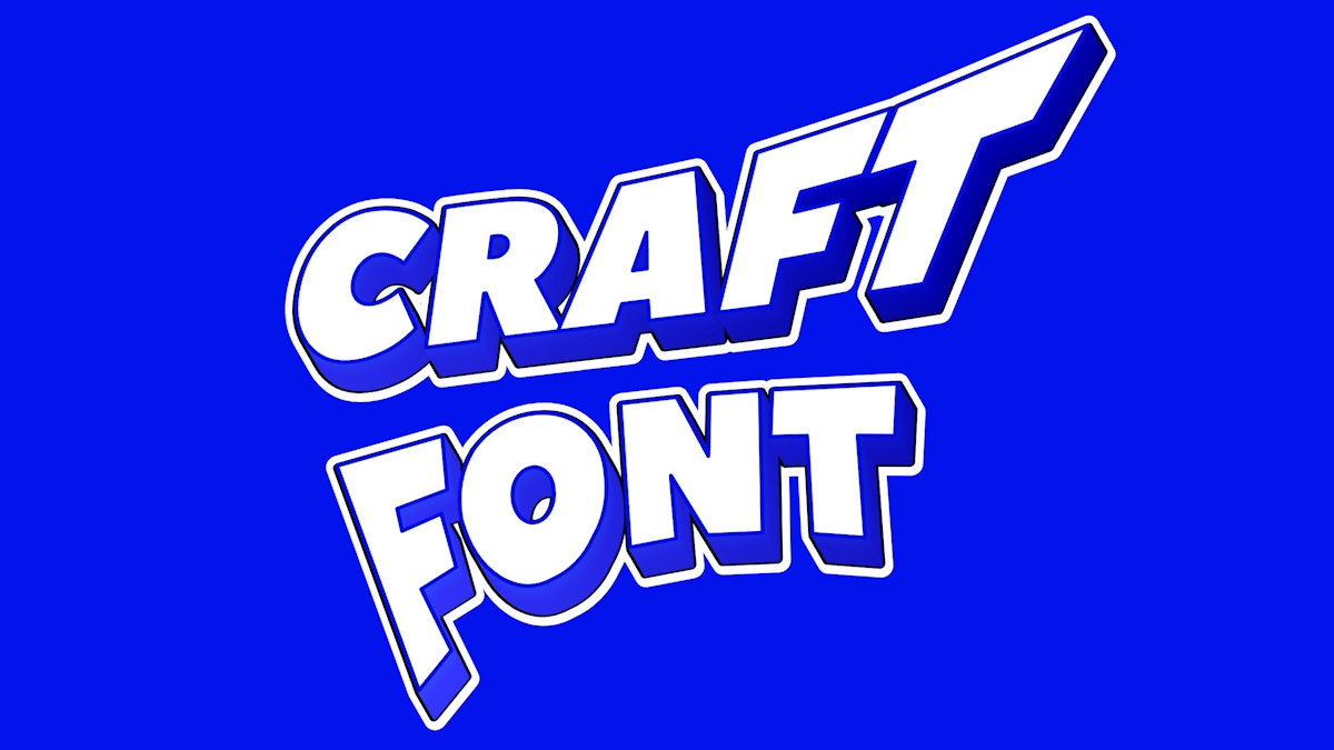 Dynamic white-blue 3D text with outline for preview