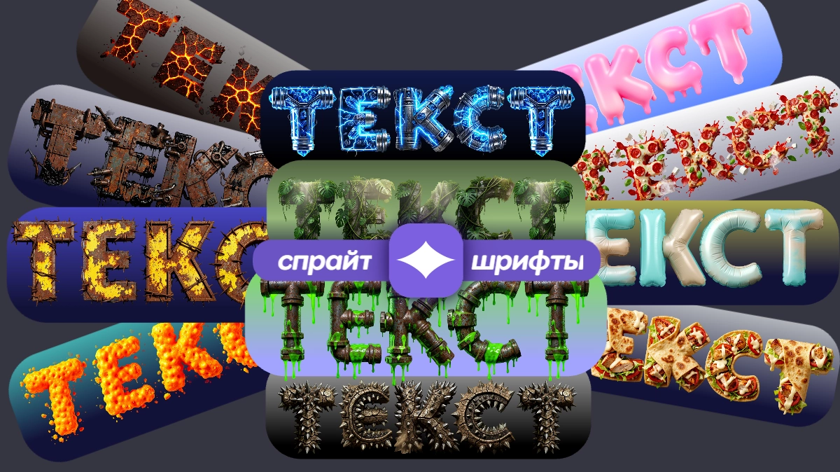 Editor of beautiful sprite fonts with different styles and designs