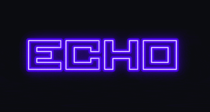 Pulsating neon animation