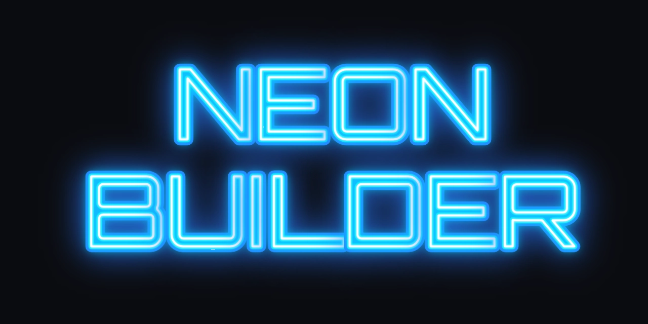 Classic neon font