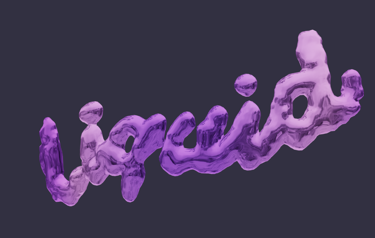 Beautiful Y2K melted metal font