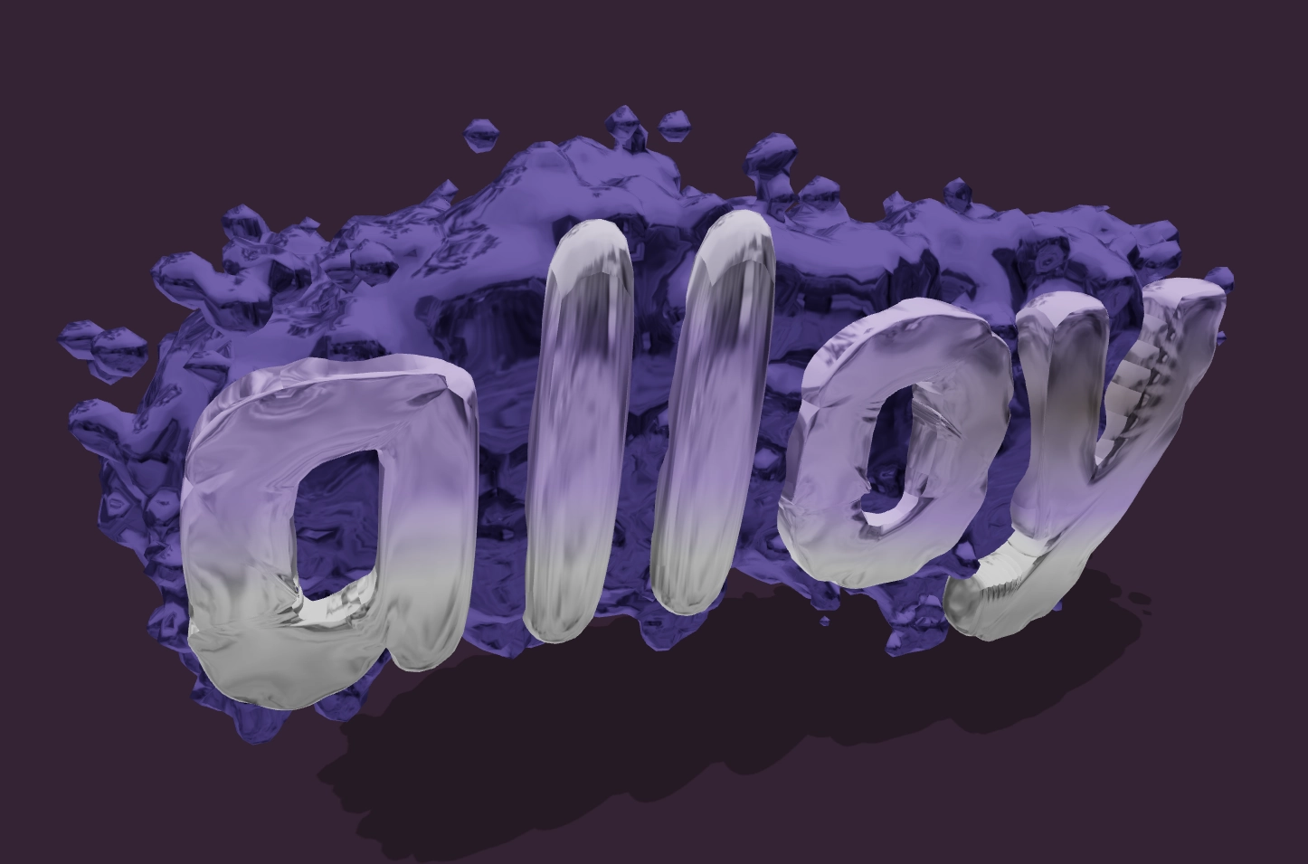 Write text in beautiful liquid alloy font