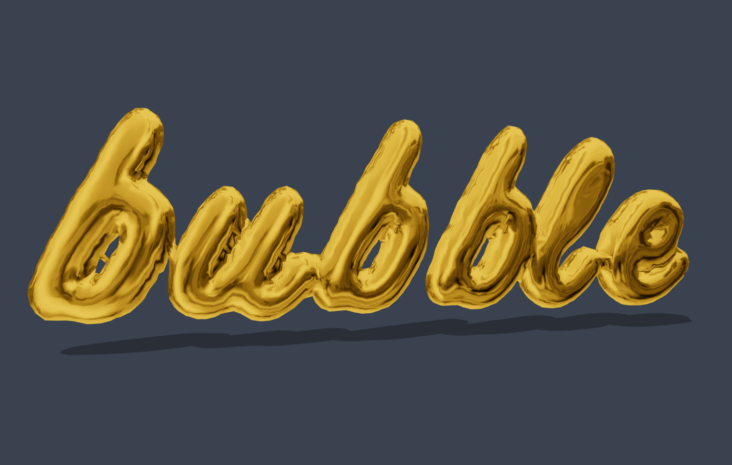 Beautiful inflated golden font