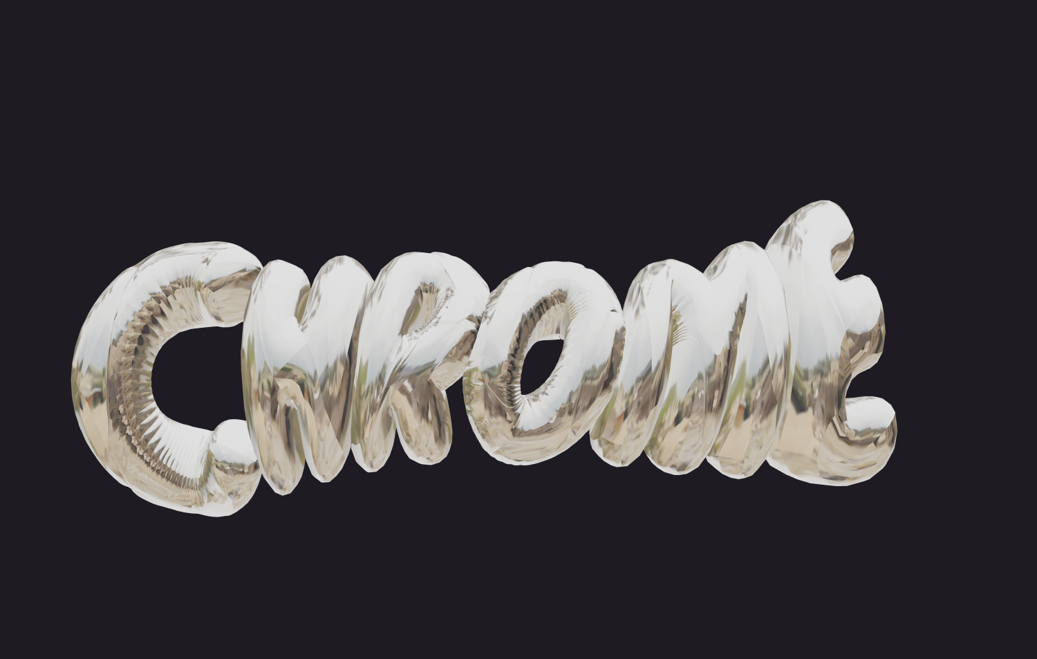Make text in a beautiful chrome font