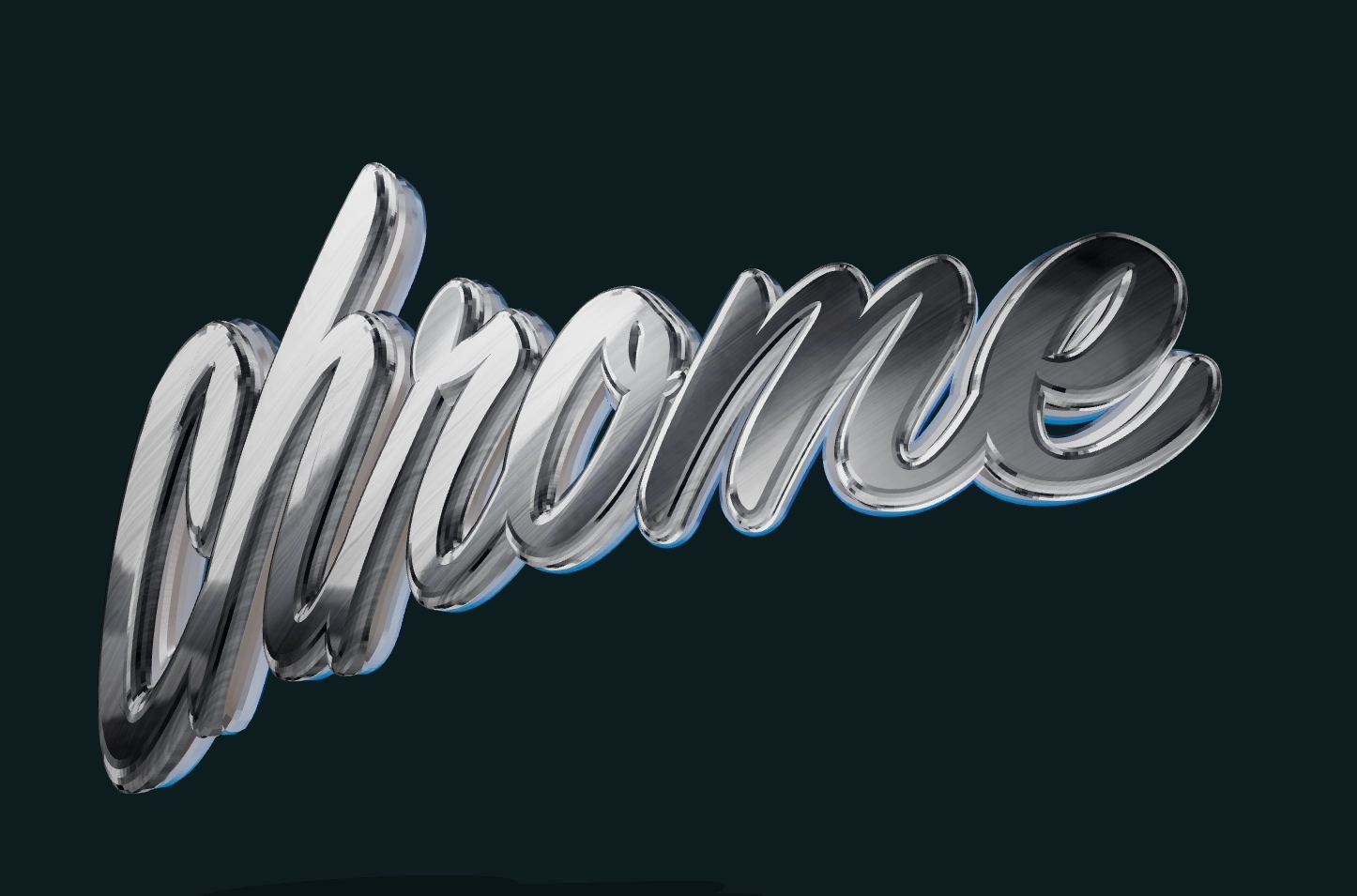 Create a beautiful label with polished metal