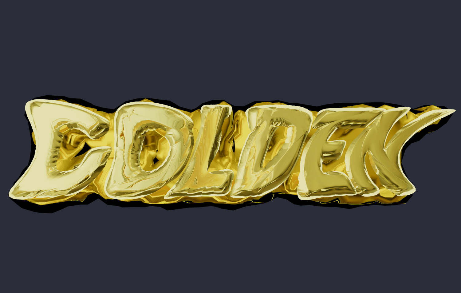Make text in a beautiful gold puddle font