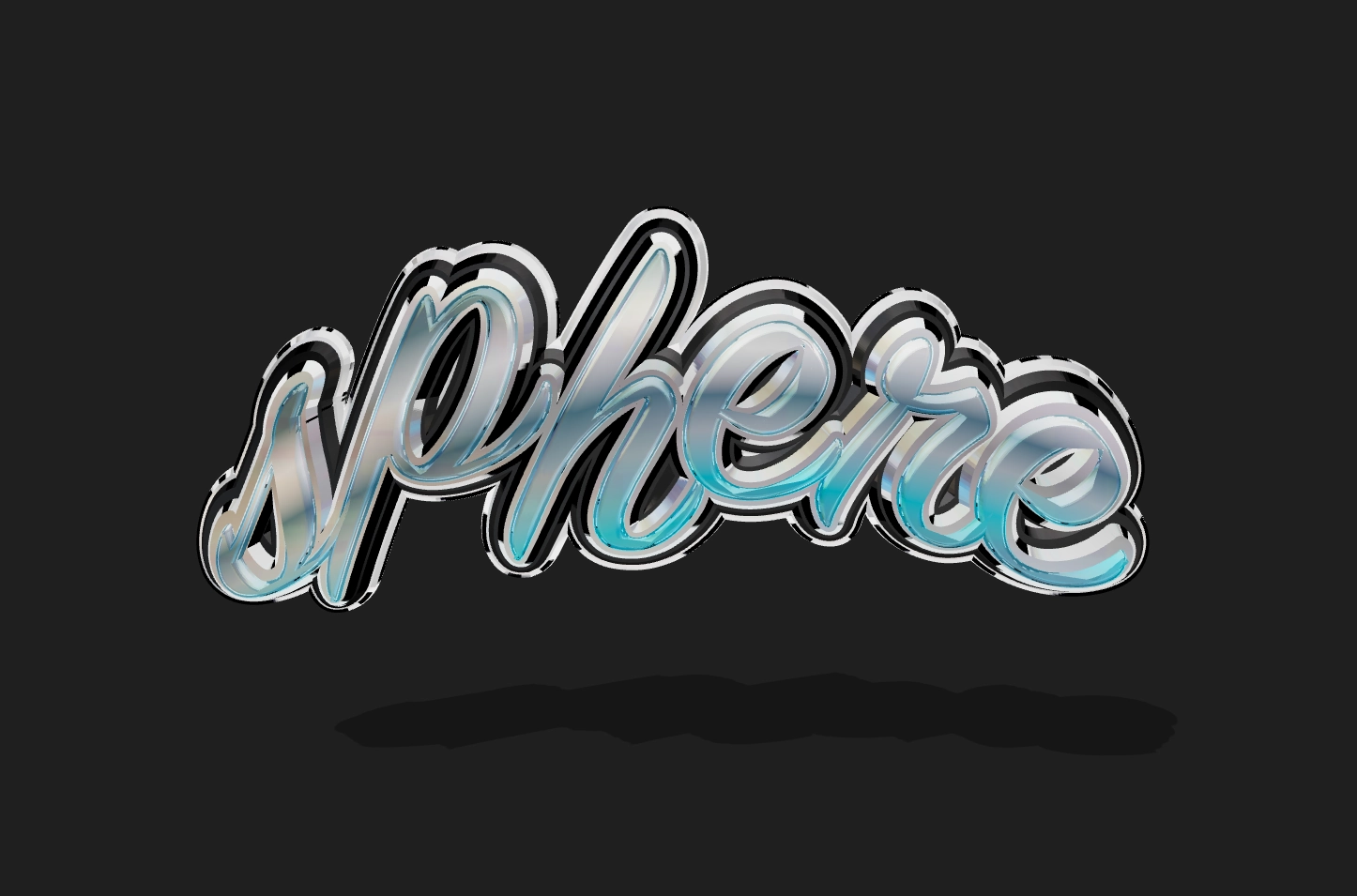 Beautiful font in Aqua-Chrome Y2K style
