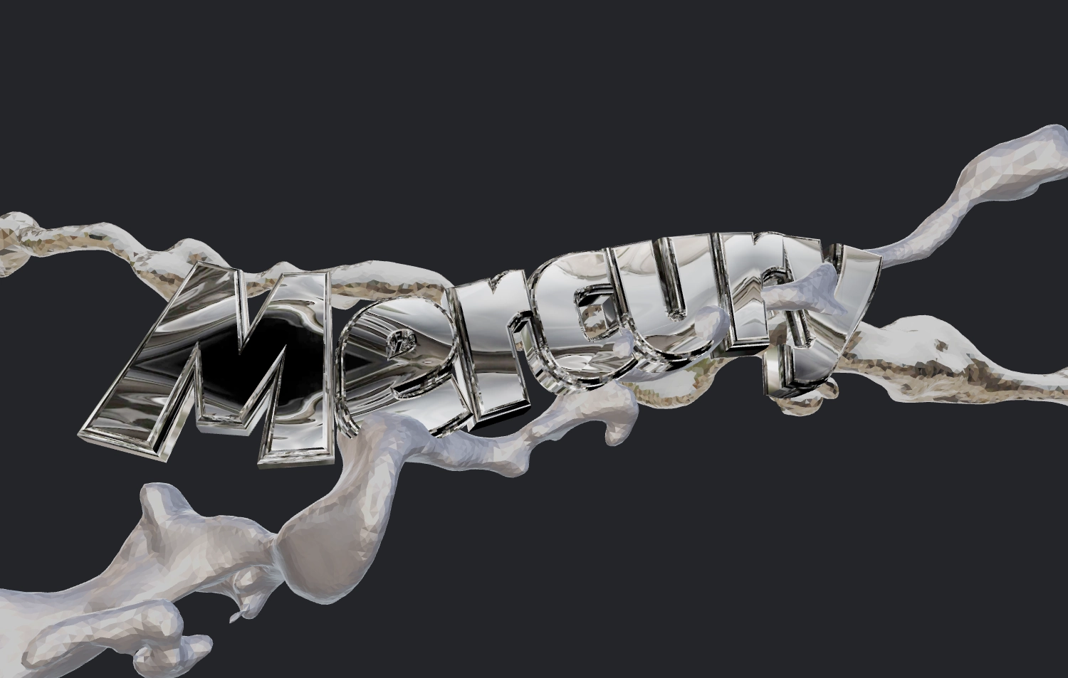 Make text in a beautiful liquid metal font