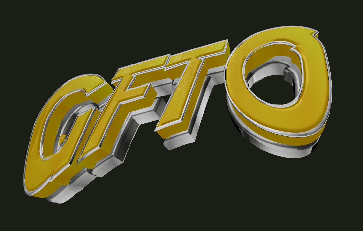 Text in beautiful gold and silver font