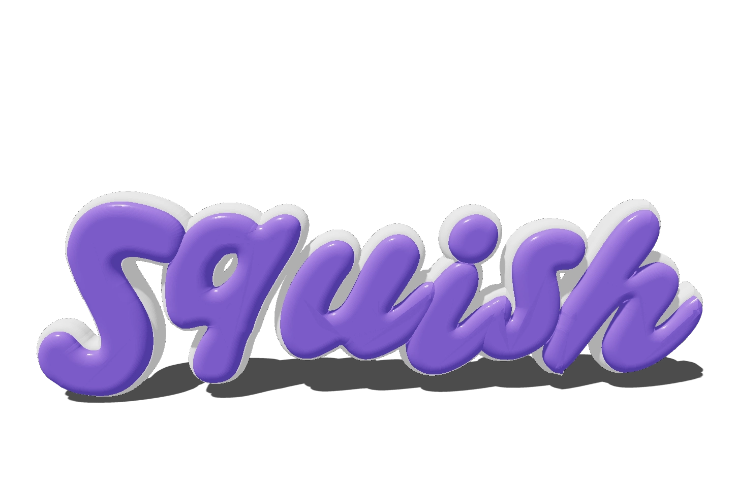 Text in a beautiful inflatable font