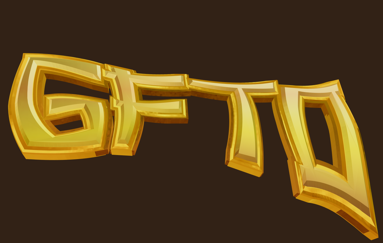 Make text in a beautiful font like a gold ingot