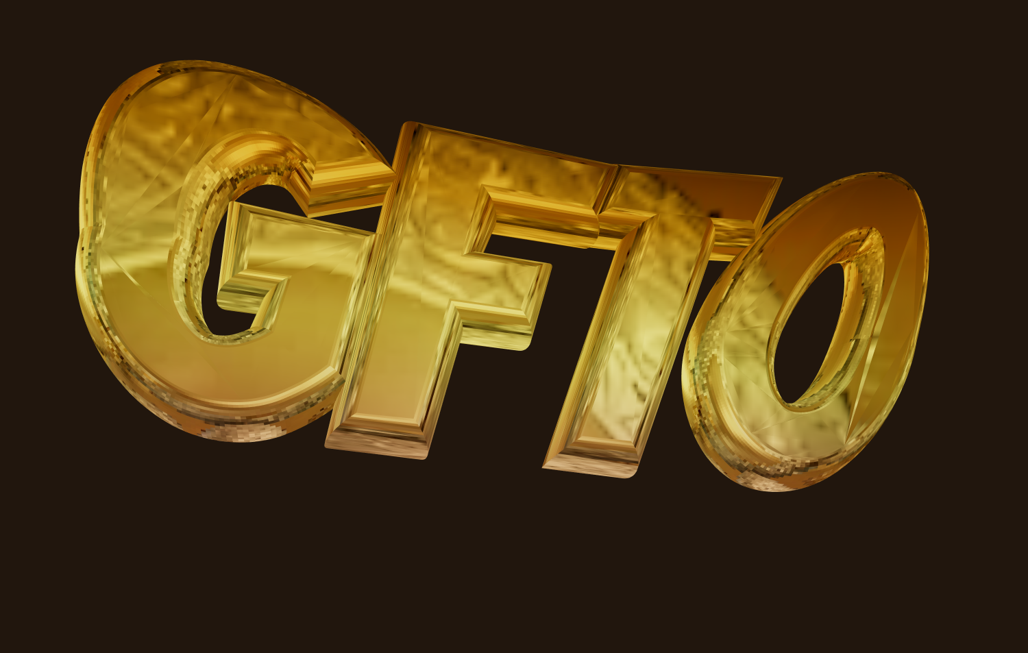 Beautiful inscription in golden glossy font