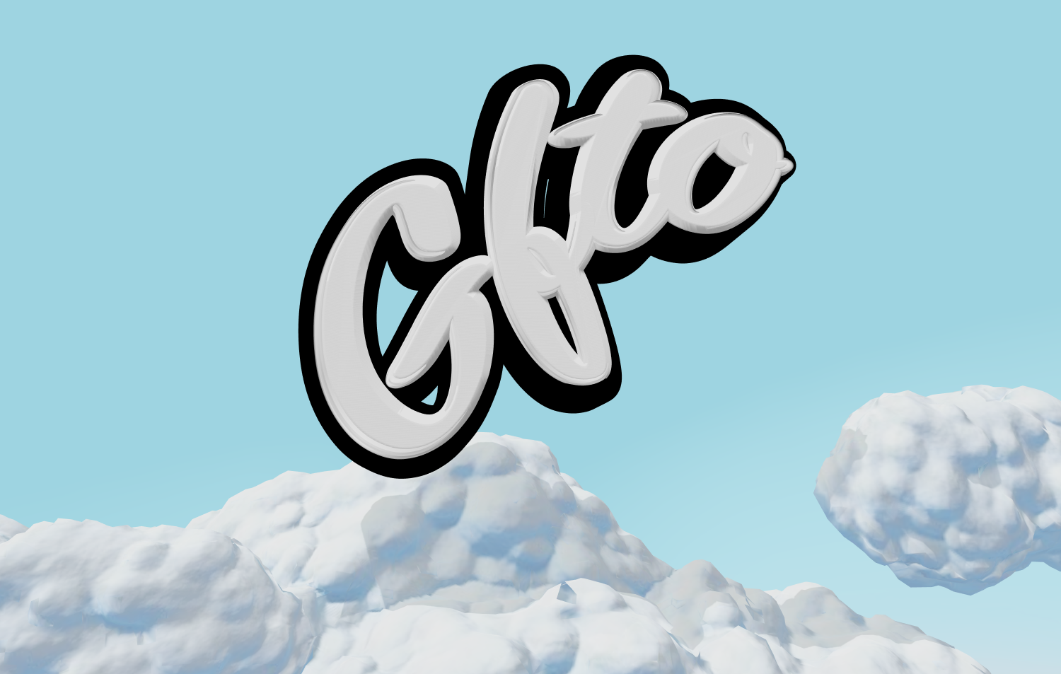 Write text in a beautiful cloud font