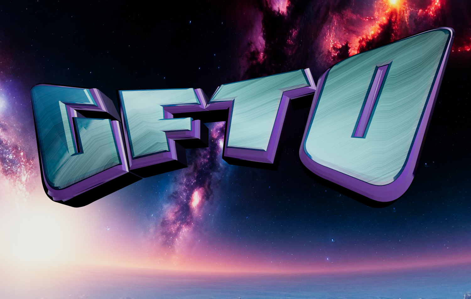 Beautiful text in galactic font
