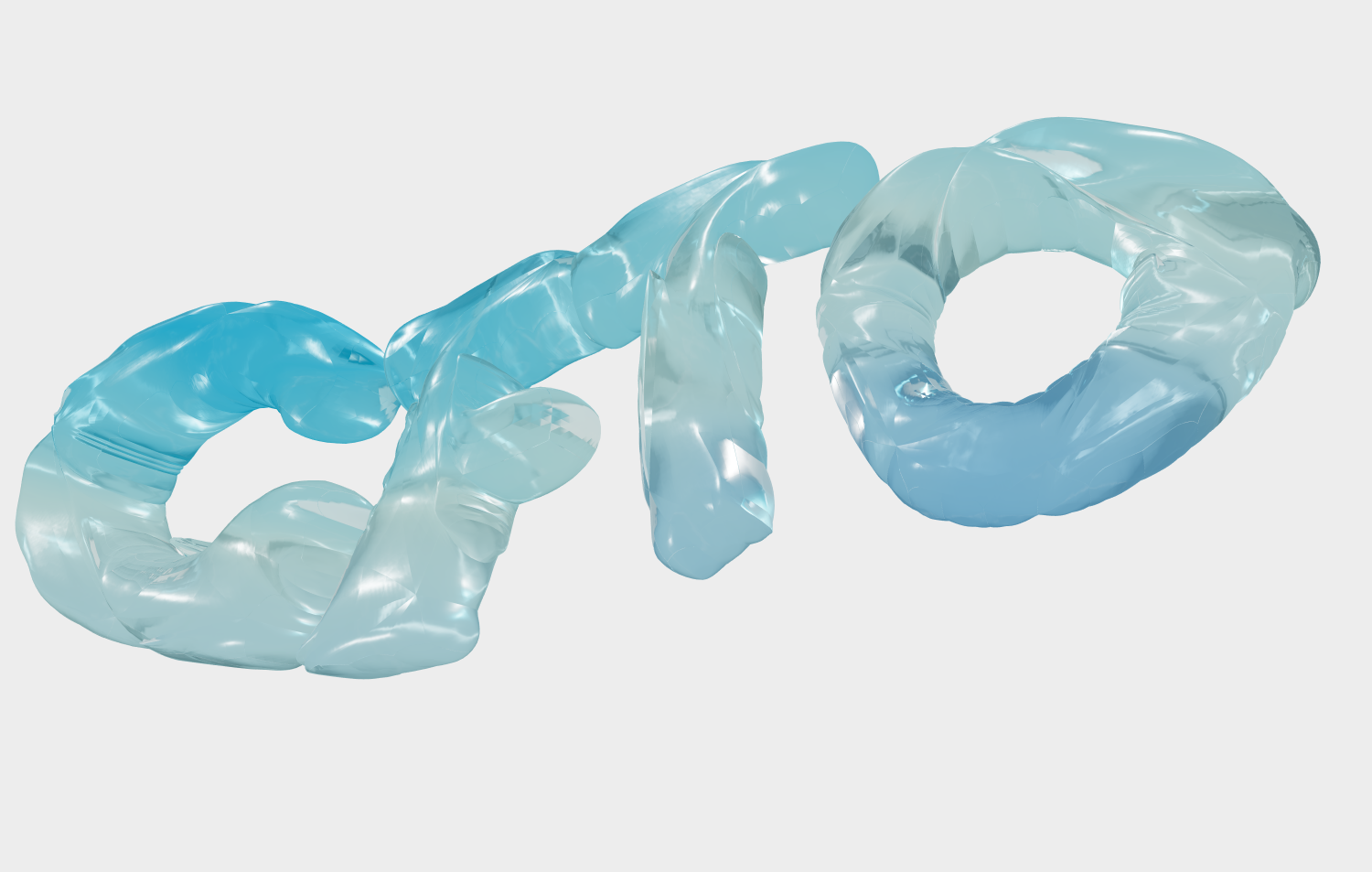 Beautiful label in the form of inflatable water