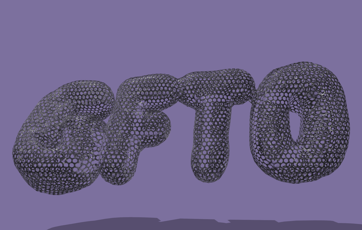 Futuristic beautiful font with cells