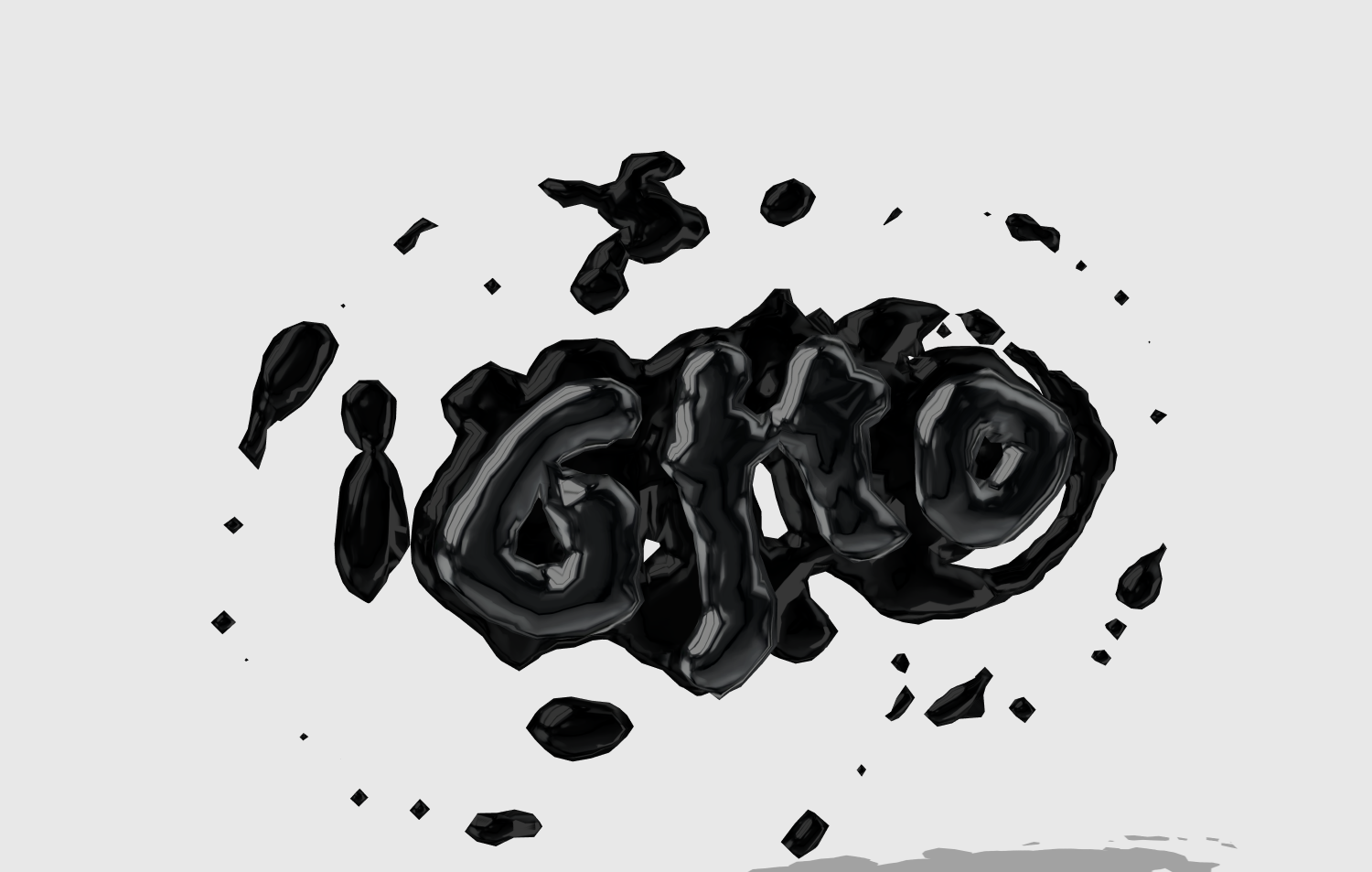 Make text in a beautiful font like resin