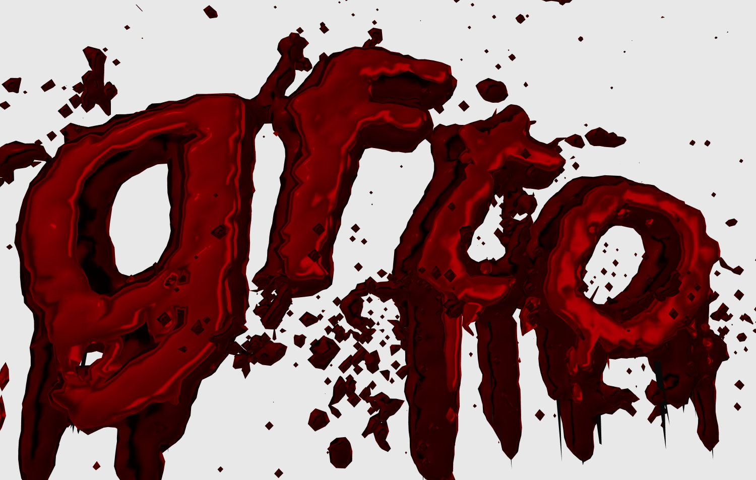 Beautiful text in bloody font