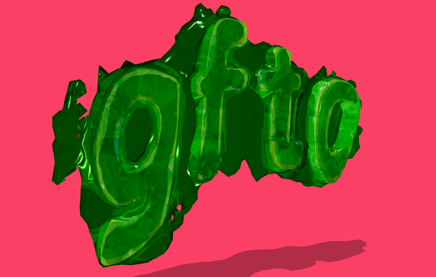 Make text in a beautiful green slime font
