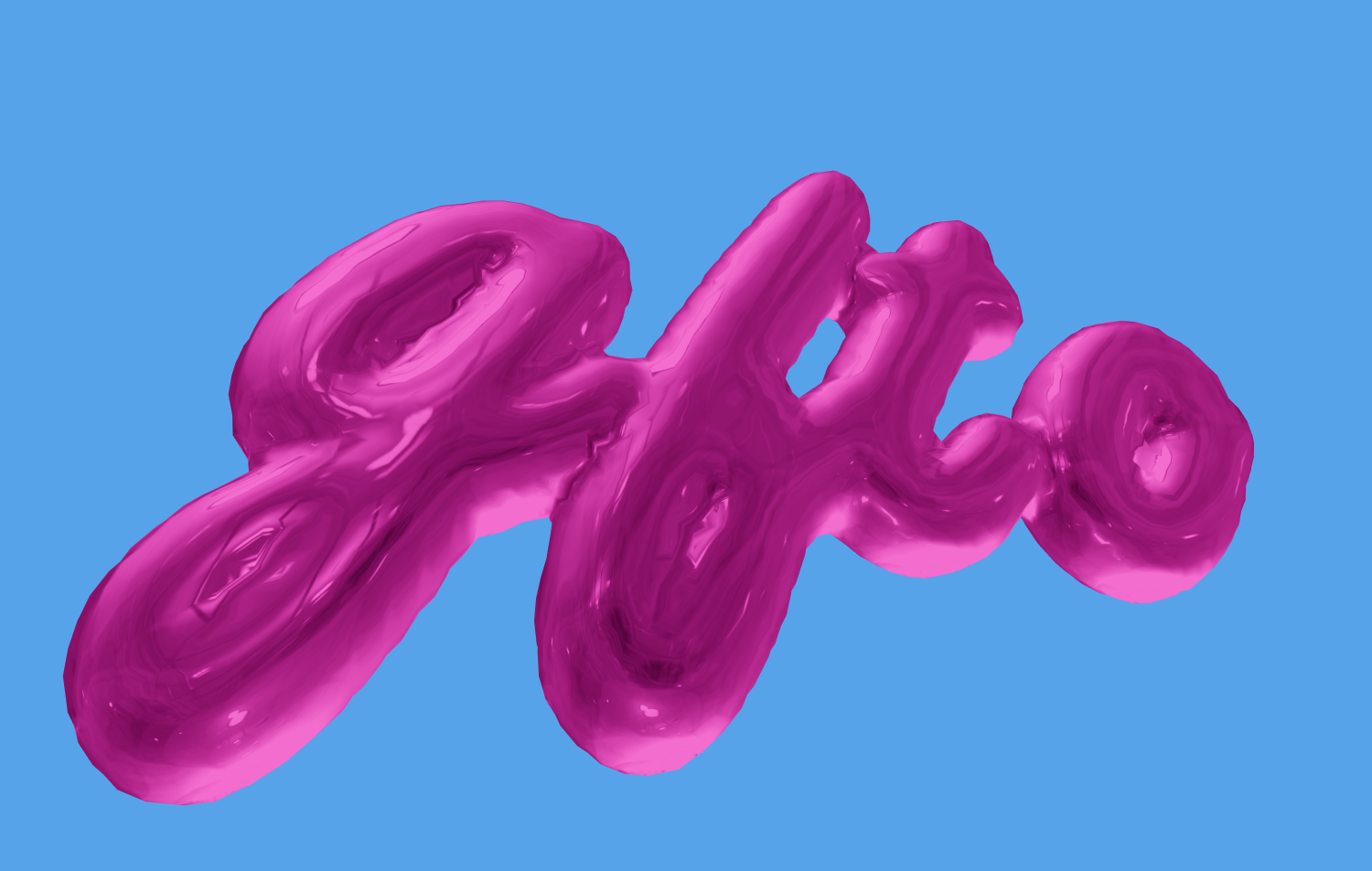Beautiful font in the form of an air balloon
