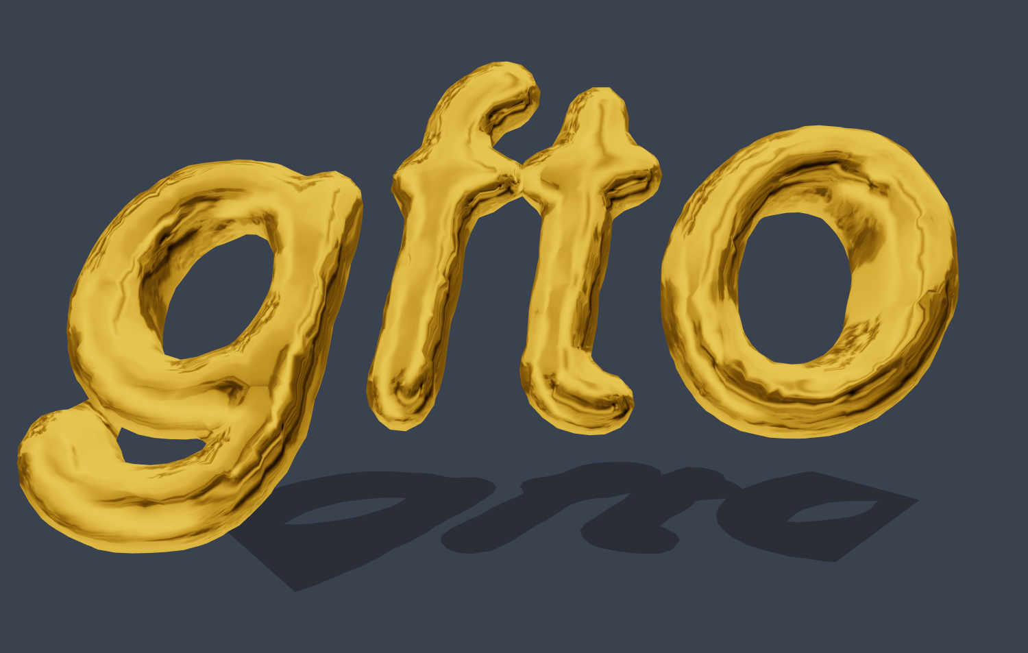 Beautiful gold font in bubble style