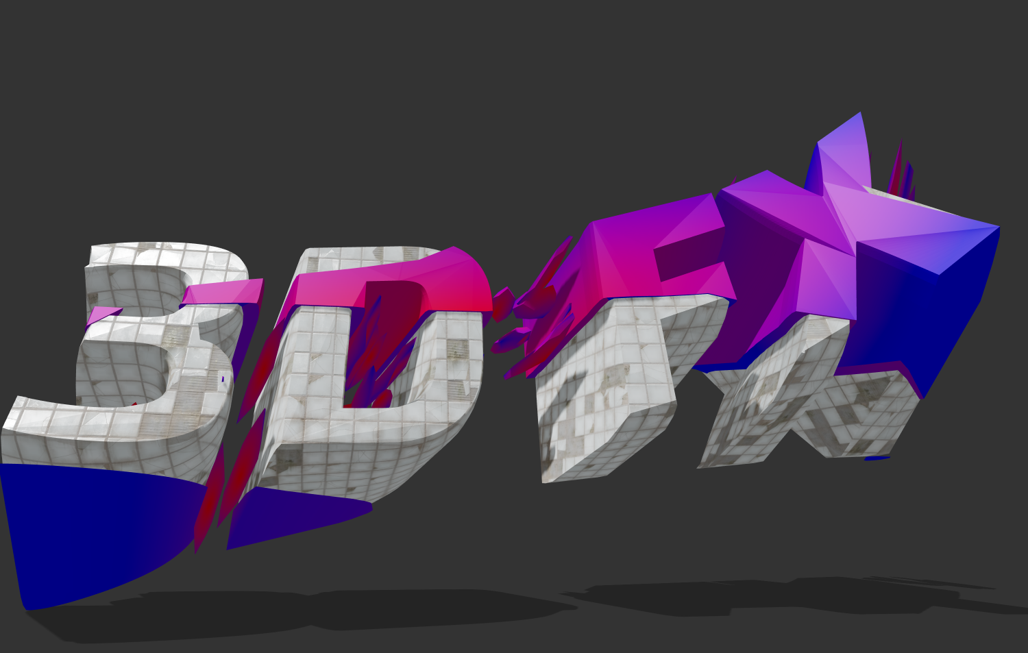 Text in beautiful radial gradient font