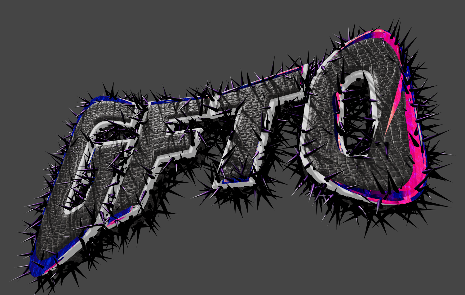 Write text in beautiful spiky font